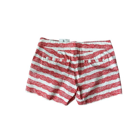 J CREW Rope Print Striped Stretch Shorts Size 8 NEW - Picture 2 of 9